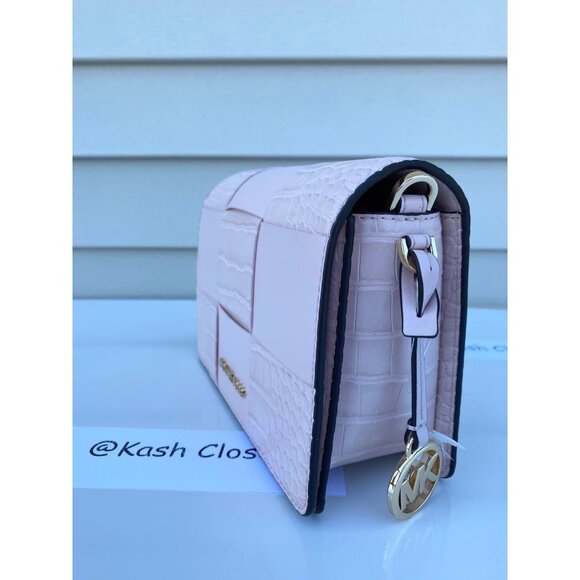 Michael Kors crossbody mercer small convertible clutch purse powder blush - Picture 11 of 12